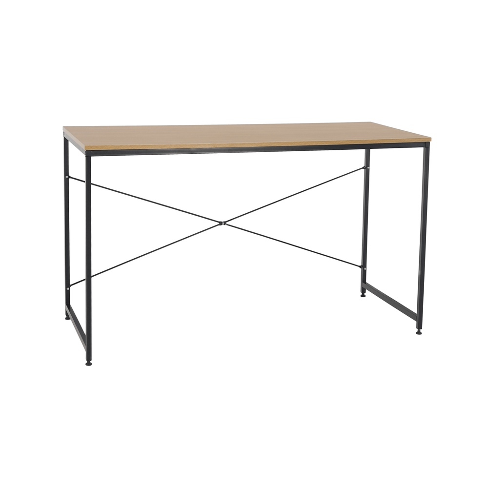 Schreibtisch MELLORA Metallgestell schwarz Eichenplatte 120 x 60 cm