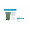 Pubela de inalta calitate DacEnergy©, plastic, cu capac, 2 roti, rezistenta UV si inghet, 120l, locas cip, galben, 550x480x964 mm-poza 2-Dacenergy.ro
