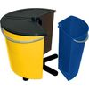 Cos de gunoi rotativ 3in1 DacEnergy©, 3 cosuri cu volum de 12L, din polipropilena, cu maner batant, ergonomic, echipat cu un capac-poza 2-Dacenergy.ro