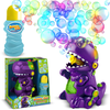 Aparat de facut baloane de sapun, bule , din plastic, usor de utilizare, in forma de dinozaur, lumineaza, canta, merge, 11,5 x 16 x 21 cm, mov, Culoare: Mov-poza 3-Dacenergy.ro