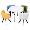 Set de bucatarie DacEnergy©, design modern si atractiv, masa patrata, realizata din MDF, 4 scaune, cu spatar, mix de culori  90x90x73 cm-poza 2-Dacenergy.ro