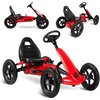 Kart cu pedale pentru copii DacEnergy©, structura cadru de otel, merge inainte- inapoi, scaun reglabil, roti mari, gonflabile, 65 x112 x60 cm, rosu-poza 3-Dacenergy.ro