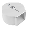 Dispenser hartie igienica, fabricat din metal, cu cheie, 1 rola, diametru maxim de 19 cm, alb-poza 2-Dacenergy.ro