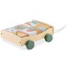​Jucarie de tras, din lemn, cu blocuri, numeroase forme, culori, abilitati motorii fine, Montessori, cu snur, 20, 5 x 17, 5 x 6 cm-Dacenergy.ro