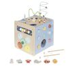 Cub de activitate DacEnergy©, cu 5 activitati, joc de pescuit, forme geometrice, labirint, tema oceanului, dexteritatea, 30 x 29,5 x 48 cm, albastru, Culoare: Albastru-Dacenergy.ro