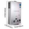 Incalzitor instant DacEnergy©, pe gaz natural, GNL, carcasa din otel inoxidabil, afisaj LED si butoane de control, presiunea gazului nominal de 2800Pa, cu alimentare baterii, 18l/min, 36 kw, argintiu, Tip alimentare	: GNL, Capacitate: 18 l-poza 6-Dacenergy.ro