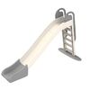 Tobogan pentru copii DacEnergy, din plastic, rezistent la conditiile meteorologice, la razele UV, 243 x 100 x 150 cm, gri si alb, Lungime alunecare	: 243 cm, Culoare: Gri, Alb-Dacenergy.ro