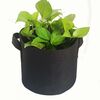 Ghiveci din pasla netesuta DacEnergy©, pentru plante de gradina, legume, flori, ierburi, fructe, plantare, de forma rotunda, cu maner, 25 l, diamentru 34 cm, gri antracit, Diametru: 34 cm-Dacenergy.ro