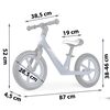 Bicicleta de echilibru pentru copii, cadru durabil, sa din spuma, manere cauciucate, inaltimea scaunului reglabila, roti de spuma EVA, 12 inchi, albastru, Culoare: Albastru-poza 10-Dacenergy.ro