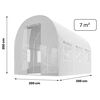 Solar gradina DacEnergy©, profile din otel, folie PE 140g/m2, intrare cu fermoar, 6 ferestre cu plasa de tantari, 2x3,5m, suprafata totala 7m2, rezistenta la UV4, alb-poza 2-Dacenergy.ro