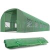 Folie protectie solar de gradina DacEnergy©, folie PE 140g/m2, 12 ferestre cu plase de tantari, 2 intrari, 600 x 300 x 200 cm, 18 m2, verde-poza 2-Dacenergy.ro