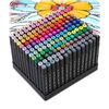 Set 168 markere duble DacEnergy©, cerneala cu alcool, cu varfuri de 2 mm si 7 mm, nuante intense, vii, multicolore, Numar bucati/set	: 168-poza 3-Dacenergy.ro