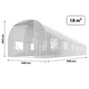 Folie protectie solar de gradina DacEnergy©, folie PE 140g/m2, 12 ferestre cu plase de tantari, 600 x 300 x 200 cm, 18 m2, alb-poza 4-Dacenergy.ro