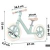 Bicicleta de echilibru pentru copii, cadru durabil, sa din spuma, manere cauciucate, inaltimea scaunului reglabila, roti de spuma EVA, 12 inchi, verde, Culoare: Verde-poza 6-Dacenergy.ro