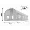 Solar gradina DacEnergy©, profile din otel, folie PE 140g/m2, o usa, 8 ferestre cu plasa de tantari, 3x 4,5 m, suprafata totala 13,5m2, rezistenta la UV4, alb, Tip deschidere: Frontala, Culoare: Alb, Latime: 300 cm, Lungime: 450 cm-poza 7-Dacenergy.ro