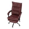 Scaun de birou DacEnergy, tapitat in piele ecologica, forma ergonomica, suport de picioare, inaltime reglabila, cotiere tapitate, 68 x 77 x 105-111 cm, visiniu si crom, Culoare: Visiniu, Crom-poza 8-Dacenergy.ro