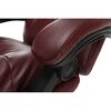 Scaun de birou DacEnergy, tapitat in piele ecologica, forma ergonomica, suport de picioare, inaltime reglabila, cotiere tapitate, 68 x 77 x 105-111 cm, visiniu si crom, Culoare: Visiniu, Crom-poza 9-Dacenergy.ro