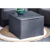 Set mobilier gradina DacEnergy©, polipropilena, masa 2 fotolii si o canapea cu perne, 4 persoane, spatiu depozitare, 55.5 x 55.5 x 38.5 cm, grafit, Numar persoane	: 4-poza 2-Dacenergy.ro