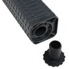 Set masa DacEnergy©, fabricat din polipropilena, cu model impletitura de ratan, forma dreptunghiulara, cu 6 scaune, pentru interior/ exterior, 150 x 90 x 74 cm, gri, Numar persoane	: 6, Culoare: Gri-poza 2-Dacenergy.ro