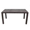 Set masa DacEnergy©, fabricat din polipropilena, cu model impletitura de ratan, forma dreptunghiulara, cu 6 scaune, pentru interior/ exterior, 150 x 90 x 74 cm, wenge, Numar persoane	: 6, Culoare: Wenge-poza 2-Dacenergy.ro