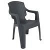 Set masa DacEnergy©, fabricat din polipropilena, cu model impletitura de ratan, forma dreptunghiulara, cu 6 scaune, pentru interior/ exterior, 150 x 90 x 74 cm, gri, Numar persoane	: 6, Culoare: Gri-poza 4-Dacenergy.ro