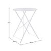 Set mobilier gradina DacEnergy©, constructia din otel, doua scaune si o masa, forma rotunda, 59, 5 x 59, 5 x 71 cm, alb, Numar persoane	: 2, Culoare: Alb-poza 5-Dacenergy.ro