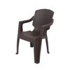 Set masa DacEnergy©, fabricat din polipropilena, cu model impletitura de ratan, forma dreptunghiulara, cu 6 scaune, pentru interior/ exterior, 150 x 90 x 74 cm, wenge, Numar persoane	: 6, Culoare: Wenge-poza 5-Dacenergy.ro