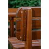 Set mobilier gradina DacEnergy©, o masa si 2 banci cu spatar, forma dreptunghiulara, din lemn de molid masiv, partial montat, 150 x 70 x 74 cm, maro inchis-poza 6-Dacenergy.ro