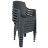 Set masa DacEnergy©, fabricat din polipropilena, cu model impletitura de ratan, forma dreptunghiulara, cu 6 scaune, pentru interior/ exterior, 150 x 90 x 74 cm, gri, Numar persoane	: 6, Culoare: Gri-poza 6-Dacenergy.ro