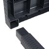 Set masa DacEnergy©, fabricat din polipropilena, cu model impletitura de ratan, forma dreptunghiulara, cu 6 scaune, pentru interior/ exterior, 150 x 90 x 74 cm, gri, Numar persoane	: 6, Culoare: Gri-poza 7-Dacenergy.ro