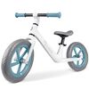 Bicicleta de echilibru pentru copii, cadru durabil, sa din spuma, manere cauciucate, inaltimea scaunului reglabila, roti de spuma EVA, 12 inchi, alb si albastru, Culoare: Alb, Albastru-poza 8-Dacenergy.ro