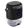 Dezumidificator , rezervor detasabil 1000 ml, alimentare 220 - 240 V, capacitate mare 400 ml/ 24h, 34 dB, 22,5W, tehnologia Peltier, mod de noapte, negru, Capacitate dezumificare zilnica	: 400 ml, Culoare: Negru-Dacenergy.ro