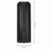 Hota de bucatarie decorativa, din inox, iluminare LED, functie de oprire automata, 9 trepte de viteze, control electronic buton soft touch, 520 m3/h, 100 W, 35 x 35 x 93 cm, neagra-poza 10-Dacenergy.ro