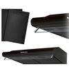 Hota de bucatarie, traditionala, control mecanic, butoane, iluminare LED, 3 viteze, 205 mc/h, 60 cm, 39 W, negru-poza 3-Dacenergy.ro