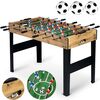 Joc fotbal de masa, placa MDF, reglarea inaltimi, 115 x 60 x 78 cm, 3 mingi, culoarea natur-poza 3-Dacenergy.ro