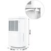 Dezumidificator , capacitate rezervor apa 2,2 l, cronometru de 12 ore, 60 m3, filtru de particule antibacterian, afisaj LCD, panou de control, functia de dezghetare automata, alb, Capacitate dezumificare zilnica	: 10 l, Culoare: Alb-poza 7-Dacenergy.ro
