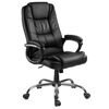 Scaun birou DacEnergy, spatar moale, strat dublu de burete, forma ergonomica, suport lombar, 125x60 cm, piele, negru, Culoare: Negru, Crom-Dacenergy.ro