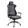 Scaun de birou DacEnergy, din material, baza metalica, 2 perne, inaltime reglabila, functia de balansare SoftSwing, ergonomic, gri, Culoare: Gri-Dacenergy.ro