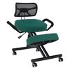 Scaun birou DacEnergy©, constructie metalica, suport lombar, ergonomic, cotiere, 68x61x78-90 cm, verde si negru, Culoare: Verde, Negru-Dacenergy.ro