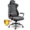 Scaun de birou DacEnergy, din material, baza metalica, 2 perne, inaltime reglabila, functia de balansare SoftSwing, ergonomic, gri, Culoare: Gri-poza 2-Dacenergy.ro
