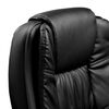Scaun birou DacEnergy, spatar moale, strat dublu de burete, forma ergonomica, suport lombar, 125x60 cm, piele, negru, Culoare: Negru, Crom-poza 3-Dacenergy.ro