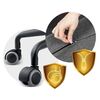 Scaun de birou DacEnergy, din material, baza metalica, 2 perne, inaltime reglabila, functia de balansare SoftSwing, ergonomic, gri, Culoare: Gri-poza 3-Dacenergy.ro