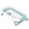 Cada de baie pentru bebelusi , realizata din plastic, cu termometru, pliabila, picioare antiderapante, design ergonomic, alb si albastru, Culoare: Albastru-Dacenergy.ro