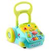 Premergator pentru copii 2in1 , solid si durabil, roti cu blocare si cauciuc antiderapant, cu pian pe un panou educational, cu sunet, 40,5 x36 x46 cm, turcoaz, Culoare: Turcoaz-Dacenergy.ro