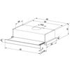 Hota incorporabila, din otel inoxidabil, iluminat Led, buton de control, 2 trepte de viteza, 200 mc/h, 80 W, 60 cm-poza 2-Dacenergy.ro