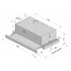 Hota telescopica, carcasa din metal vopsit, incorporabila, 550 mc/h, 2 motoare, 248 W, 17,5 x 60 x 30 cm, gri-poza 2-Dacenergy.ro