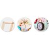 Premergator pentru copii  din lemn, cu activitati Montessori de joaca, roti stabile, pivotante, maner confortabil, tip magazin de inghetata, 48 x 27.5 x 40.5 cm, roz, Culoare: Roz-poza 3-Dacenergy.ro