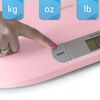 Cantar electronic pentru copii , structura stabila, forma ergonomica, ecran LCD mare, cu baterii, roz, Culoare: Roz-poza 3-Dacenergy.ro