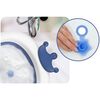 Cadita pliabila pentru baie copii , pliabila, picioare antiderapante, dop senzor de temperatura, perna inclusa, maxim 45 kg, 50 x 21 cm, albastru si alb, Culoare: Albastru-poza 4-Dacenergy.ro
