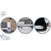 Cadita pliabila pentru baie copii , pliabila, picioare antiderapante, dop senzor de temperatura, perna inclusa, maxim 45 kg, 50 x 21 cm, albastru si alb, Culoare: Albastru-poza 5-Dacenergy.ro